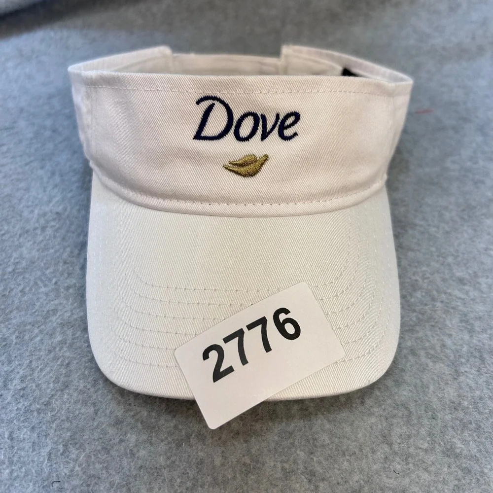 Dove Logo Youth White Otto Sun Visor Adjustable Cotton Twill Hat OSFM